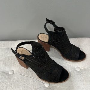 Vince Camuto Black Block Heel Sandals